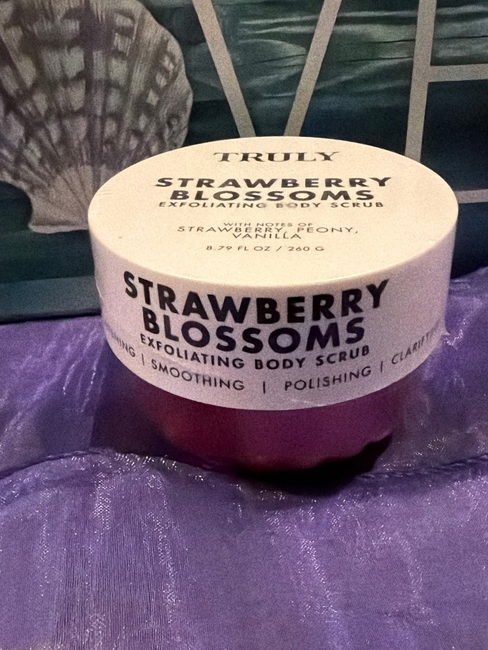 TRULY Strawberry Blossoms Exfoliating Body Scrub - Smoothing, Polishing, Clarif